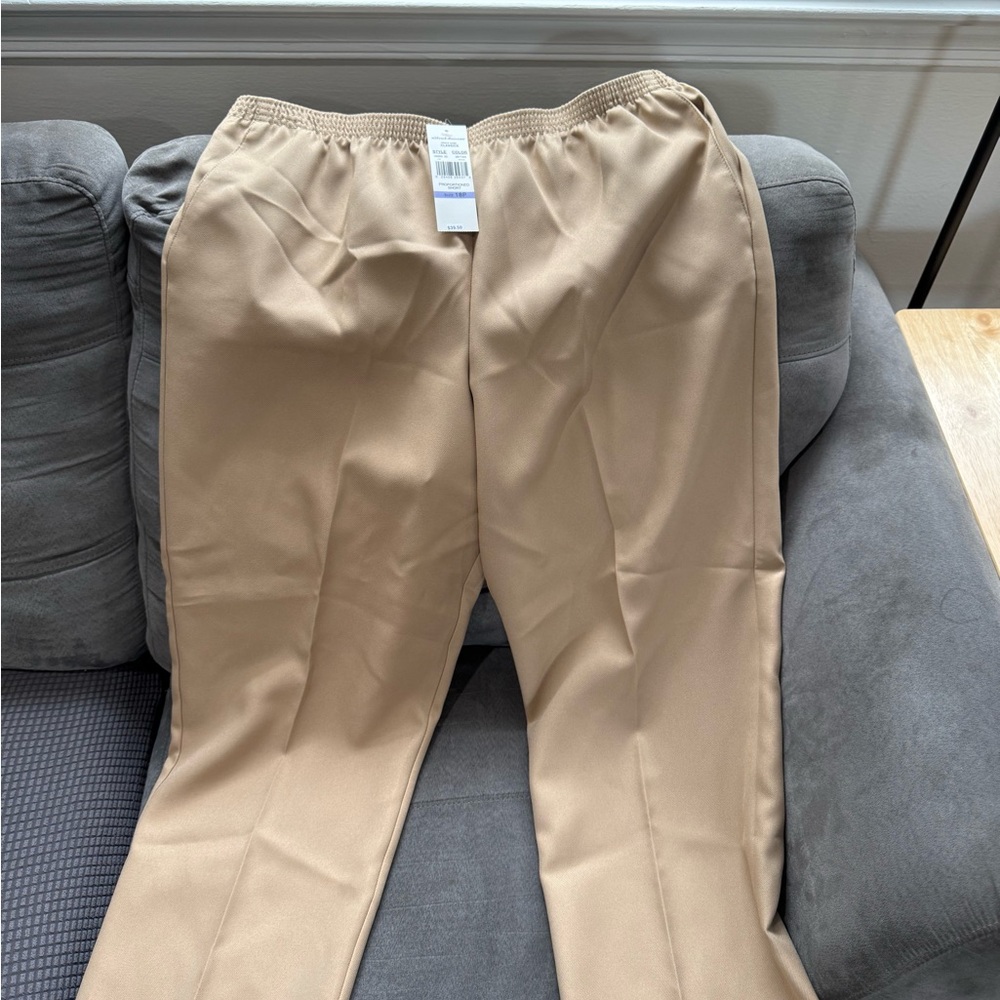 Alfred Dunner Tan Chinos Classic Style
